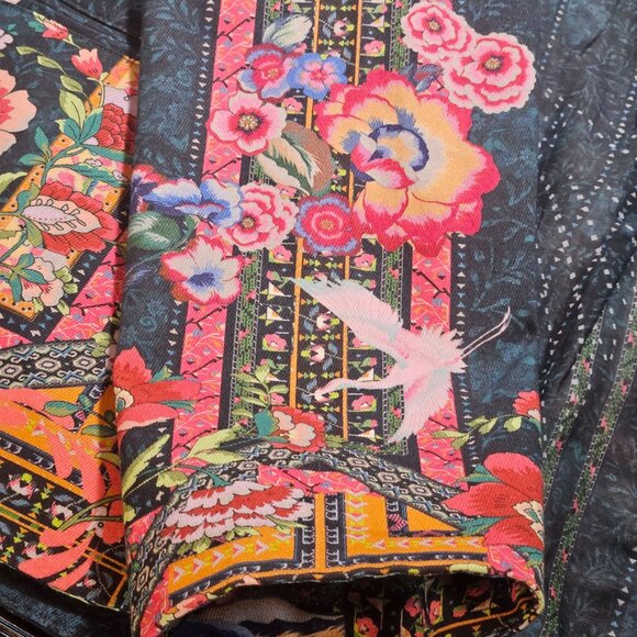 Johnny Was Womens Pete & Greta Floral Boho Print Jacket S Art to Wear Whimsygoth - Picture 6 of 15